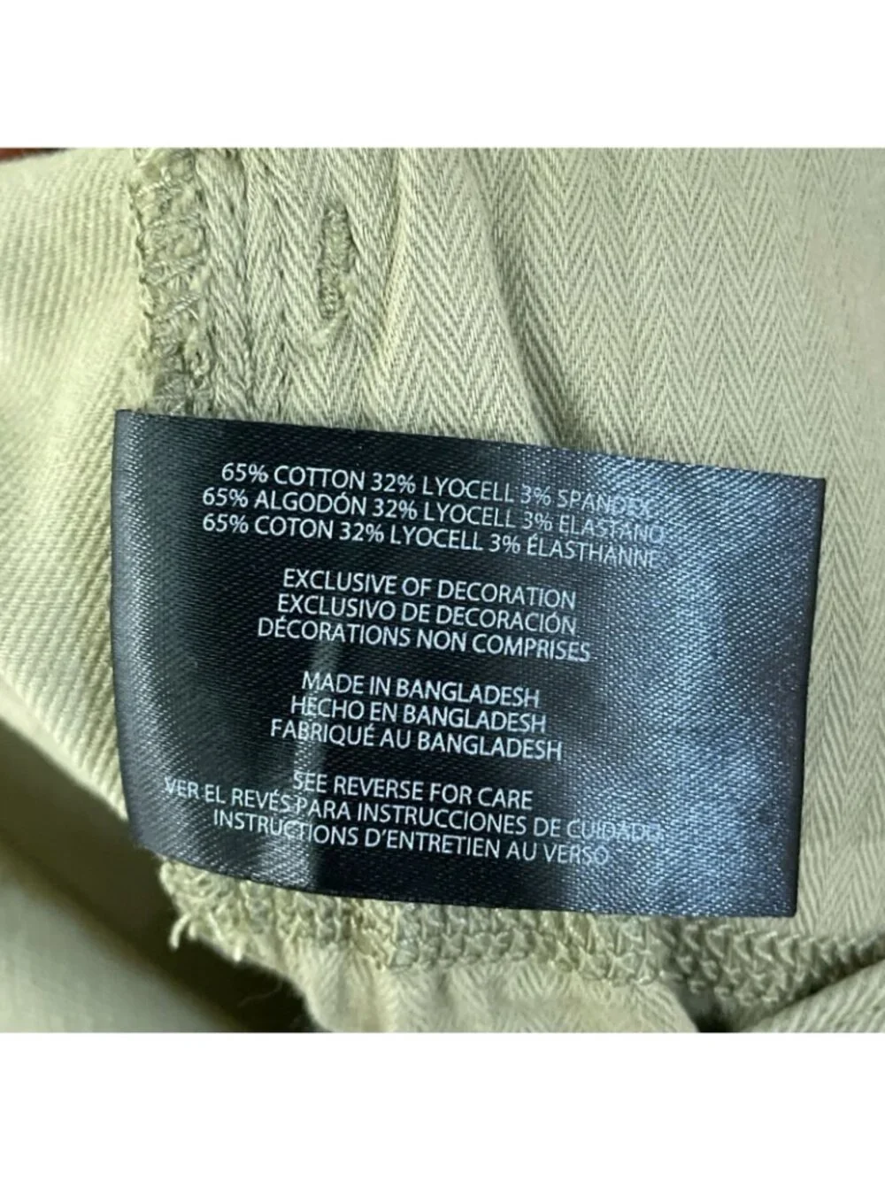 Banana Republic Men's Size 34x32 Slim-Fit Khaki Cotton 5 Pocket Pants